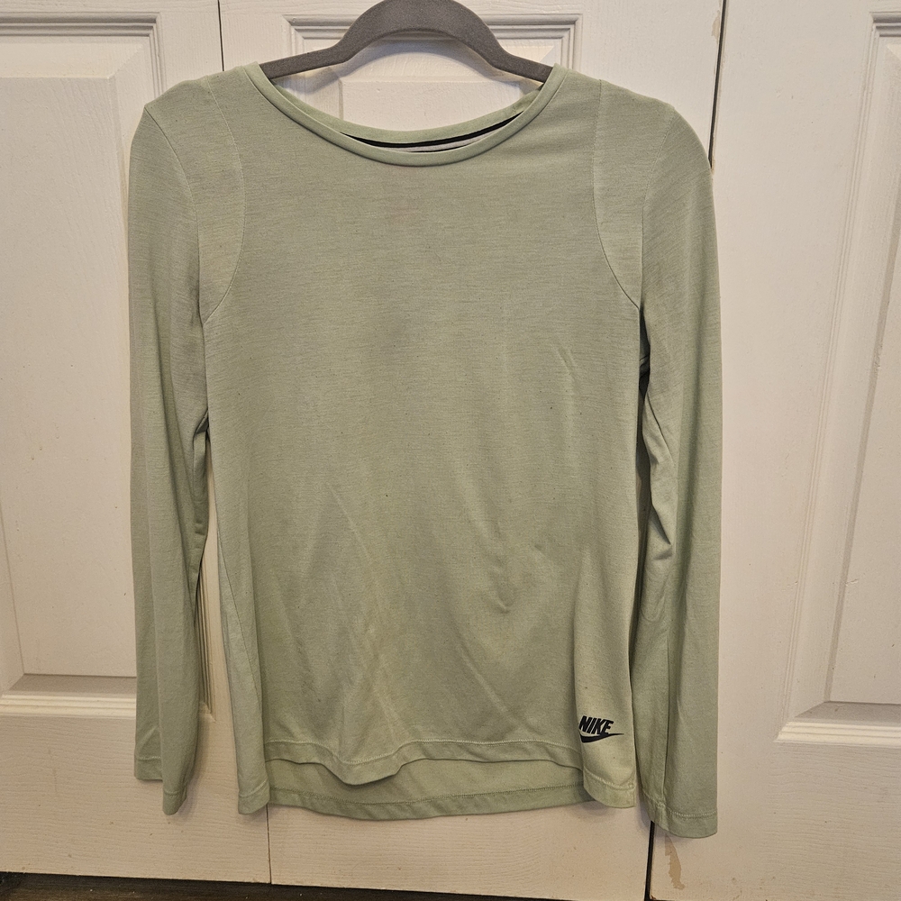 Nike Light Green Long Sleeve Shirt